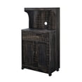 thumbnail image 4 of Home Source  Microwave Cart with Double Door Cabinet, 1 Drawer, and Top Shelf, Charcoal Finish, 4 of 4