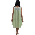 thumbnail image 4 of Venice Womens' Silky Looking Embroidered Nightgown 06 XX-Large Pistachio, 4 of 5