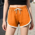 thumbnail image 6 of RYDCOT 3 Pack: Women's Pajama Shorts Sleep Lounge Sweatshorts Comfy Sleepwear Bottoms (Available In Plus Size) Orange, 6 of 7