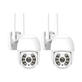 thumbnail image 1 of 2pcs Cámaras De Seguridad Exterior Wifi Hd Ip Visión Alarma Malubero, Color Blanco, 1 of 5