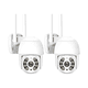 thumbnail image 1 of 2pcs Cámaras De Seguridad Exterior Wifi Hd Ip Visión Alarma Malubero, Color Blanco, 1 of 5