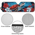 thumbnail image 7 of Psesaysky Tropical Sea Turtle Flower Car Windshield Sun Shade for Car Front Window Block UV Rays Foldable Sun Visor Protector Sunshade to Keep Your Vehicle Cool 52.95”x 16.14”, 7 of 7