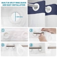 thumbnail image 4 of No Hook Shower Curtain, Pure Dark Blue Shower Curtains for Bathroom with See Through Top Window, Simple Solid Color Waterproof & Washable Bath Curtain Small Stall 36"x78", 4 of 9