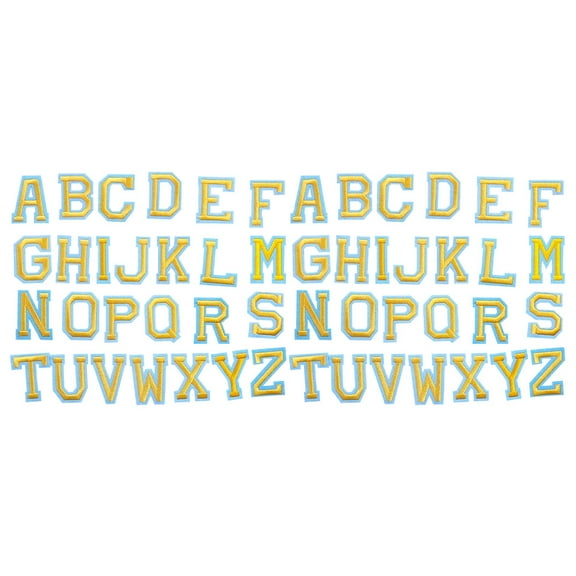 Phlegsive 52pcs English Alphabet Patches Iron on Embroidered Patches Repair Patches