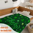 thumbnail image 6 of St Patricks Day Kids Throw Blanket Small Decorative Green Lucky Shamrocks Blanket Girls Boys Child Baby Bed Soft Fuzzy Plush Fleece Blanket Saint Patricks Day Irish Blanket 40x50, 6 of 6