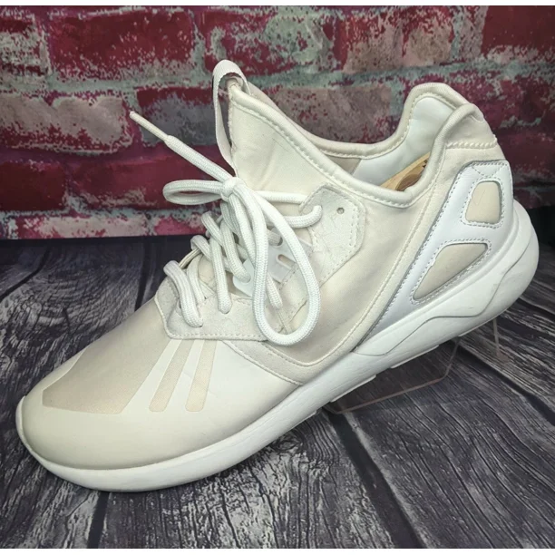 Adi - das All White Tubular Runner S83141 Running Walking Shoes Sneakers Mens 10.5