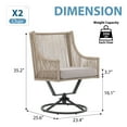 thumbnail image 4 of JOIVI Patio Chairs 360 Degrees Swivel Outdoor Chairs with High Back and Deep Seating, (Set of 2), 4 of 8