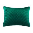 thumbnail image 1 of Levtex Home - Funda de almohada Empire King - Verde esmeralda - Terciopelo - Acolchado de rombos - 50,8 x 91,4 cm - Terciopelo de poliéster, 1 of 3