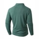 thumbnail image 4 of pstuiky camisa de manga larga para hombre, Blusa/camisa informal y de moda para hombre, de color liso, con cuello vuelto y bolsillos camisetas de hombre s, 4 of 7
