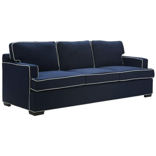 Tommy Hilfiger Cardiff Sofa American Navy with White Piping Walmart