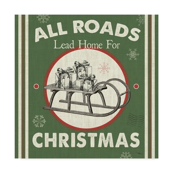 Trademark Fine Art 'Farmhouse Holiday II Color' Canvas Art by Pela Studio