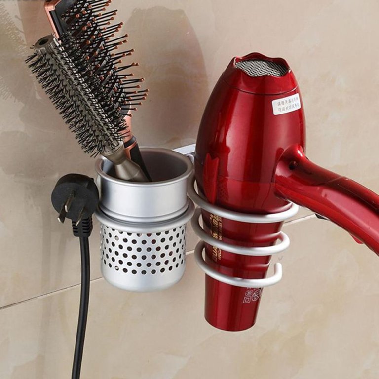 Hair dryer best sale hanging rack