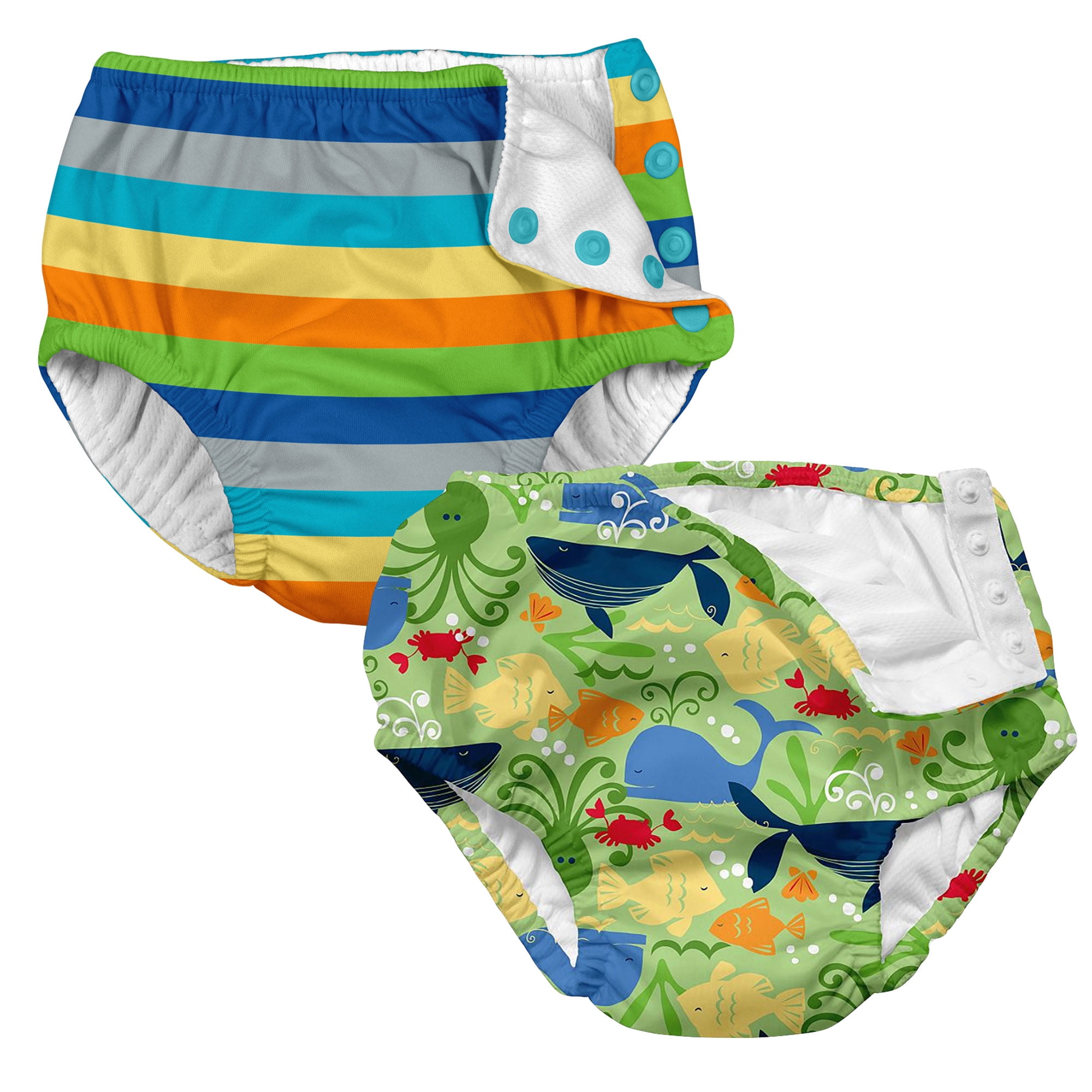 i play Baby and Toddler Snap Reusable Swim Diaper Sealife and Stripes