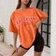 thumbnail image 2 of Camiseta holgada de manga corta y cuello redondo con estampado informal para mujer, 2 of 4