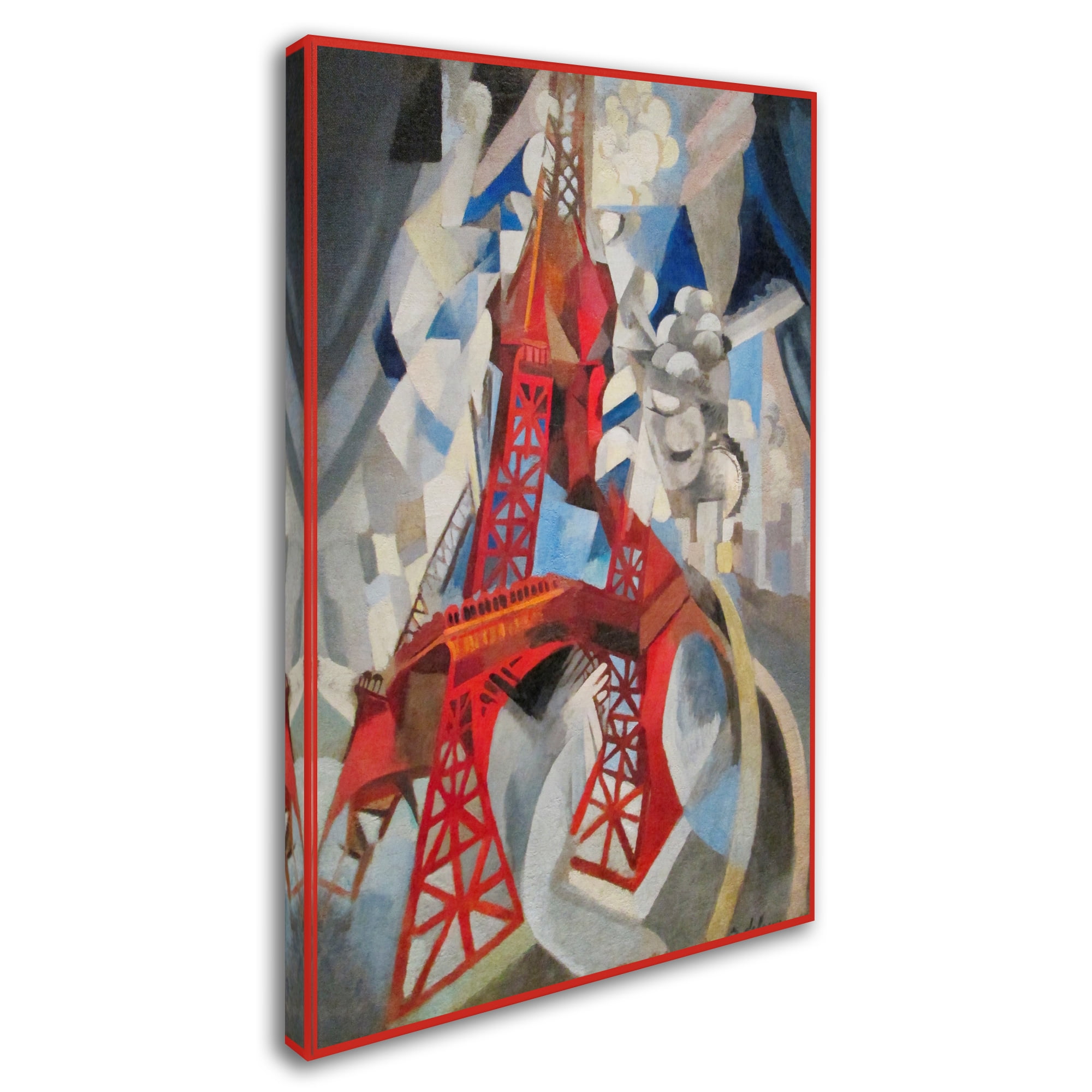 Trademark Fine Art 'Red Eiffel Tower Delaunay 1911' Canvas Art by Vintage Apple Collection