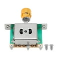 thumbnail image 1 of Guitar Pickup Switch, Pickup Toggle Switch Sturdy Practical Portable 3 Way Easy To Install Convenient Control  For Replacement Gold, 1 of 8