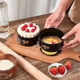thumbnail image 5 of 8 moldes desmontables de 4 pulgadas para mini tartas de queso con fondo extraíble, antiadherentes, antifugas, redondos, para tartas, pizzas y quiches (negro), 5 of 5