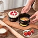 thumbnail image 5 of 8 moldes desmontables de 4 pulgadas para mini tartas de queso con fondo extraíble, antiadherentes, antifugas, redondos, para tartas, pizzas y quiches (negro), 5 of 5