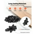 thumbnail image 2 of KFFKFF 600PCS Hidden Deck Fasteners for Composite Decking Boards, Universal T Clips & Plastic Fasteners with Metal Screws, Polypropylene Clips Compatible with 0.26-inch Gaps, Black, 2 of 9