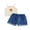Beige-Floral, variant on BemeyourBBs Toddler Baby Girls Summer Clothes Infant Baby Girl Denim Outfit Cute Bee Cake Ice Cream Floral Embroidery Ribbed Tank Vest Tops with Pockets Rolled Jeans Denim Shorts 2Pcs Set