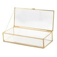 thumbnail image 4 of yuksok Retro Nordic Glass Golden GeometryJewelry Trinket Glass Box Save Space Des, 4 of 8