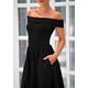 thumbnail image 5 of Vestido PRETTYGARDEN para mujer, de verano, con hombros descubiertos, línea A, negro, 5 of 9