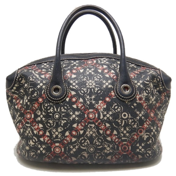 Pre-Owned CHANEL Coco Travel Mini Boston Bag, Coated Canvas, Black, Women's /253888