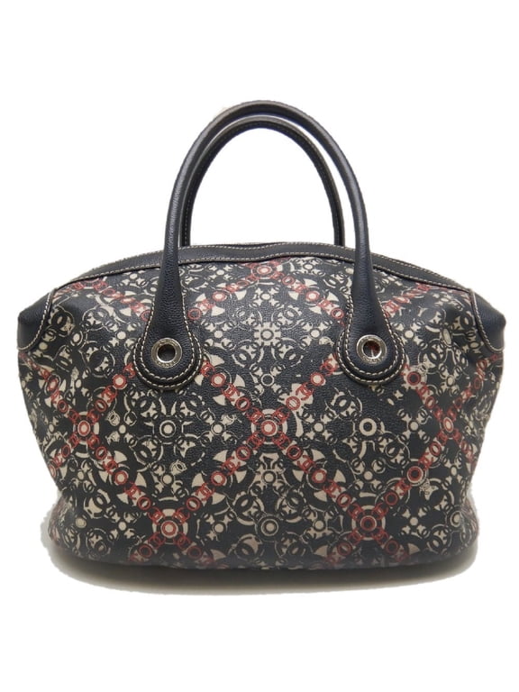 Pre-Owned CHANEL Coco Travel Mini Boston Bag, Coated Canvas, Black, Women's /253888