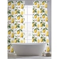 thumbnail image 6 of Sheer Curtain Panels Floral Lemon Yellow Rod Pocket Voile Window Curtains Summer Fruit Window Treatments Ligh Filtering Privacy Curtain Drapes for Bedroom Living Room 2 Panel Set 96 Inch Length,, 6 of 9