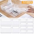 thumbnail image 1 of OUSITAID 7/12 Pcs Drawer Organizers Clear Acrylic Drawer Organizer Containers Desk Drawer Organizer Trays with Non-Slip Pads Storage Boxes for Dressing Table Kitchen Bathroom Cosmetics 2, 1 of 11