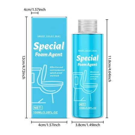 Toilet Cleaner, Foam Shield Smart Toilet Special Foam Agent Toilet Cleaner Powerful Splash Resistant Splash Cleaner Foaming for Toilet Bowl Cleaning, for A Fresh & Comfortable Bathroom