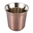 thumbnail image 1 of Taza de café de doble pared de acero inoxidable, taza de cerveza, tazas de té de 85 ml para botella para beber (oro rosa), 1 of 5