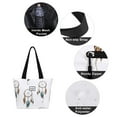 thumbnail image 6 of HAWEE Tote Bag with Zipper for Women with Bottle Pockets Heavy Duty Casual Anti-water Cloth Shoulder Handbag PVC Padded, Dream, 6 of 7