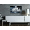 thumbnail image 2 of Wall26 Canvas Wll Art - Crystal White Chandelier on Blue Abstract Vintage Background - Giclee Print and Stretched Ready to Hang - 24"x36", 2 of 3