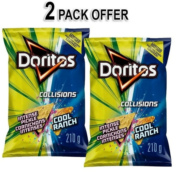 Doritos Collisions Intense Pickle Cool Ranch Flavour Tortilla Chips 7.4oz (2 Pack
