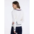 thumbnail image 2 of U.S. Polo Assn. Women's Varsity V-Neck Cable Sweater, 2 of 4