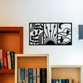 thumbnail image 6 of Black Black Abstract Scenery Metal Wall Art Decor Line Scenery Metal Wall Art Hanging Decor Minimalist Scene Wall Sculpture Statues for Living Room Bathroom Bedroom 14.96x7.87 Inch, 6 of 8