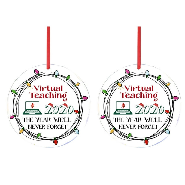 Agiferg Christmas Popular Cartoon Printing Pendant PVC Material 2PC