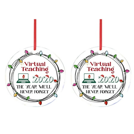 

Dvkptbk Christmas Popular Cartoon Printing Pendant PVC Material 2PC