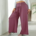 thumbnail image 2 of Pantalon Long Ample à Taille Haute Élastique pour Femmes, 2 of 7