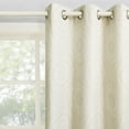thumbnail image 3 of Mainstays Olan Textured Solid Blackout Grommet Curtain Panel Pair Window Treatment, Set of 2 Room Darkening Drapes for Bedroom, Ivory Print, 37" W x 84" L, 3 of 6