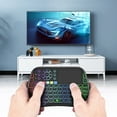 thumbnail image 1 of PEONAVET Backlit Keyboard Backlit Keyboard Bluetooth Wireless Dual-mode Touchs Voice Infrared Learning Remote Control Mini Rechargeable-colour Backlit Flying Mouse Keyboard, 1 of 1