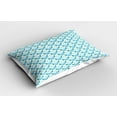 thumbnail image 2 of Ambesonne Rose Pillow Sham 2 Pack, Vintage Blue Blooms Botany, 30"x20", Sky Blue Jade Green, 2 of 3