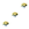 thumbnail image 2 of Baohd 1/2/3/5 Realistic Artificial Plant For Party Decor - Low Maintenance Wide Application Exquisite Crafted Potted Plant Flower Yellow 3PCS, 2 of 6