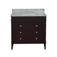 thumbnail image 5 of Eleanor 36" Bathroom Vanity with Chocolate Cabinet and Carrara Marble Top, 5 of 6
