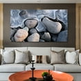 thumbnail image 3 of Large Framed Icy Stones Wall Art Novel Stones Under Ice Wall Decor Winter River Painting For Livingroom Bedroom Decoration Framed Painting Ready to Hang, 3 of 7