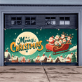 thumbnail image 3 of 1PC 2D/Flat garage door banner, Christmon-themed garage door polyester fiber hanging, 157X71 inches (400X180 cm), easy to hang, large-sized courtyard indoor and outdoor garden home wall decoration ba, 3 of 5