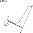 thumbnail image 3 of uxcell Plate Stand for Display, 7 Inch 2Pcs Iron Decorative Plate Holder Metal Easel Folding Display Stand for Photo Picture Frame, Silver, 3 of 5