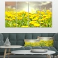 thumbnail image 1 of Sunny Meadow with Yellow Flowers - Floral Canvas Art Print, 1 of 3