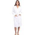 thumbnail image 2 of Notus Hooded Bathrobe for Women Soft Spa Nightgowns 100% Cotton Terry robes for men - Towel Bathrobe Unisex Terry Cloth Bathrobe, Soft Shower Spa Robe White L, 2 of 6